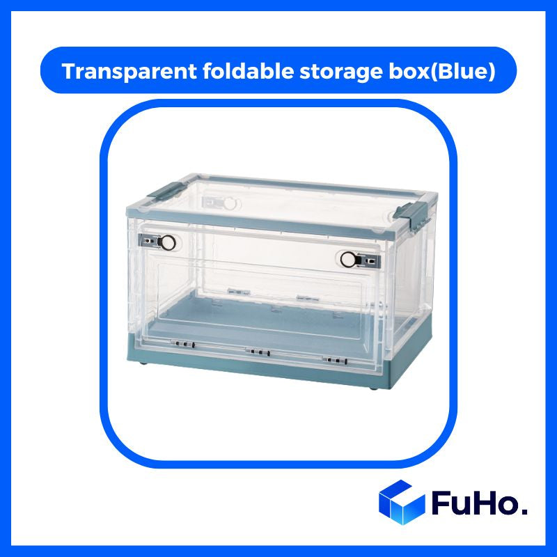 🇸🇬READY STOCK🇸🇬 FuHo Transparent Storage Box | Stackable Box | Collapsible Box | Collapsible Cabinet | (HL0056)