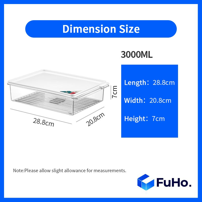 🇸🇬READY STOCK🇸🇬 FuHo Food Container with Cover | Fridge Storage | Fridge Organizer | Tupperware | Lunch Box(KIT0023)
