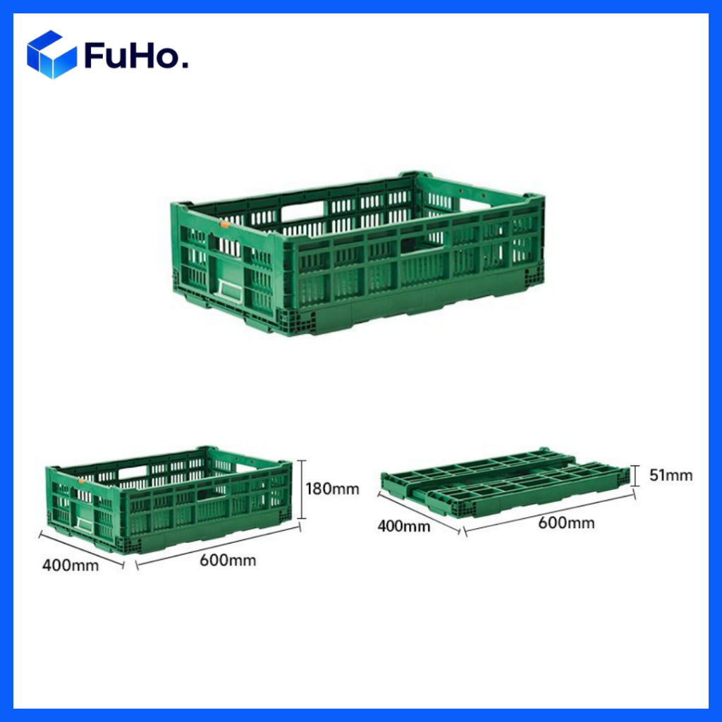 🇸🇬READY STOCK🇸🇬 FuHo Heavy Duty Collapsible Stackable Box | Industrial Box | Warehouse Box | Blue Crate (IND0001)