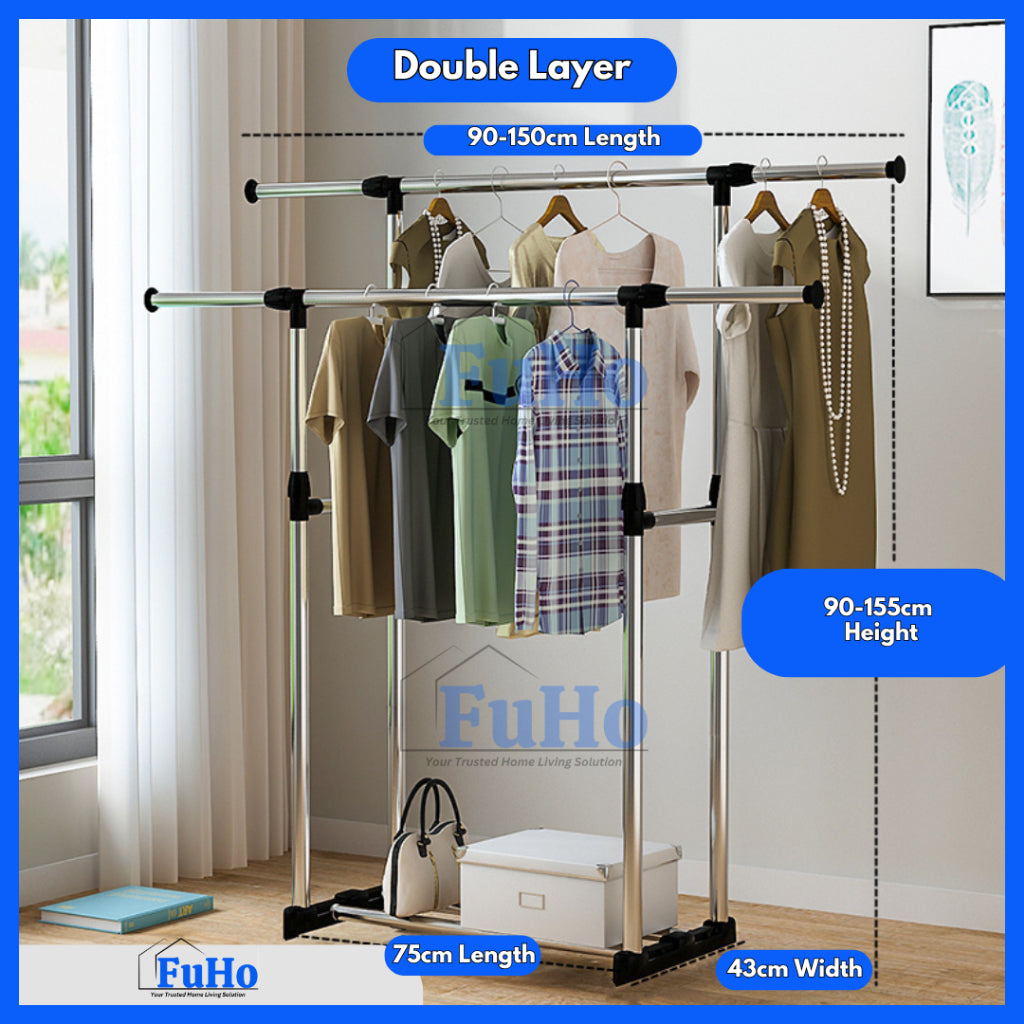 🇸🇬READY STOCK🇸🇬 Fuho Laundry Rack | Clothes Rack | Drying Rack | Drying Clothes Rack | Laundry Basket | (HL0301)