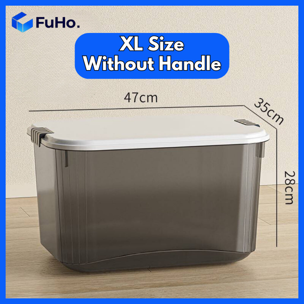 🇸🇬READY STOCK🇸🇬 Fuho Black Organiser Box | Storage Box | Plastic Container | Storage Box with Handle | (HL0242)