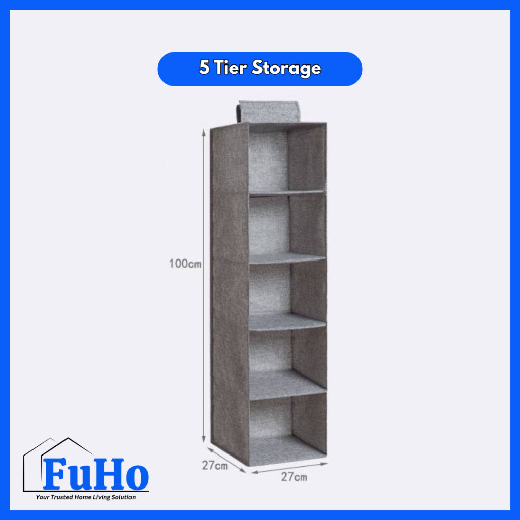 🇸🇬READY STOCK🇸🇬 FuHo Wardrobe Drawer With Storage Pouch | Hanging Wardrobe Cabinet | Storage Box | (HL0256)