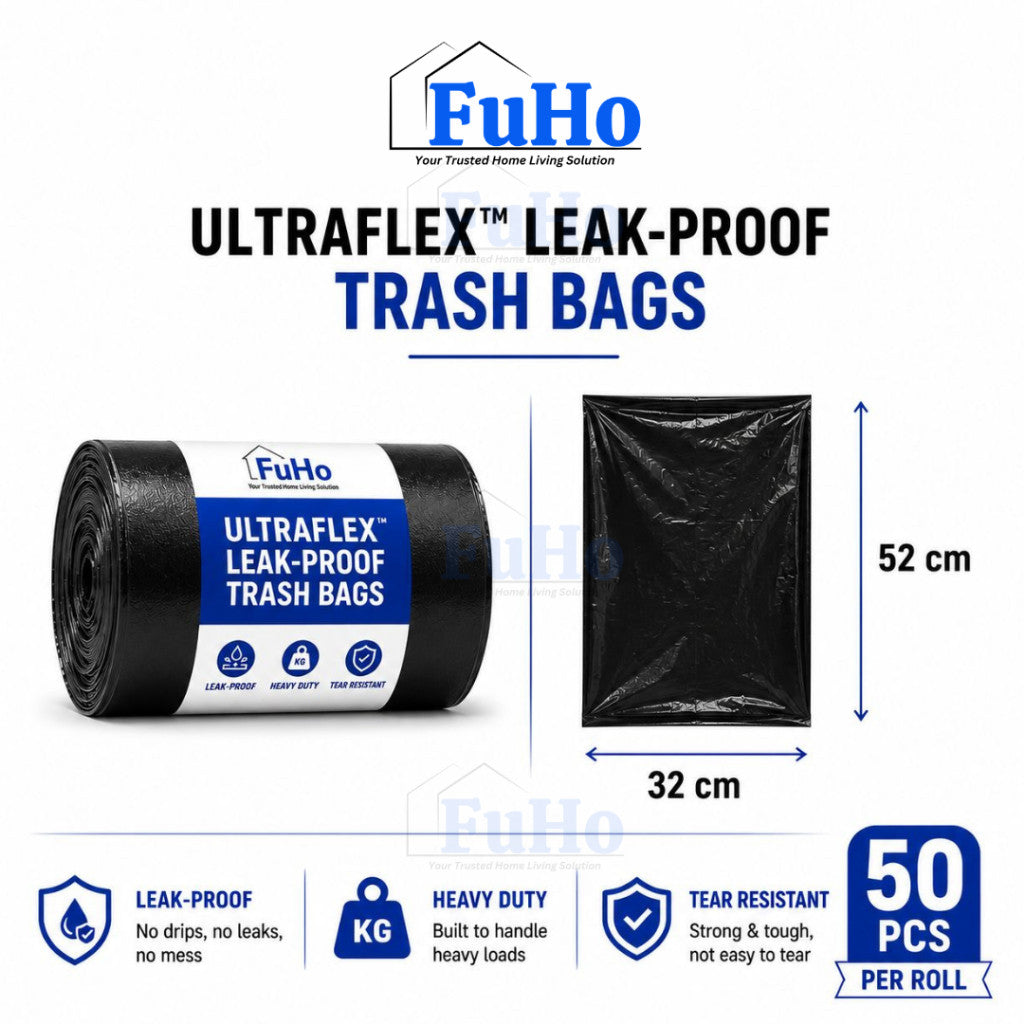 Fuho UltraFlex Leak Proof Trash Bag | Dustbin Bag | Plastic Bag | Trash Bin