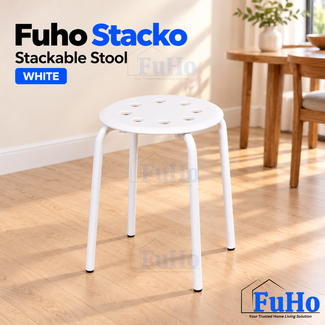Fuho Stacko Plastic Stool with Metal Legs (HL0322)