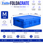 🇸🇬READY STOCK🇸🇬 FuHo Heavy Duty Collapsible Stackable Box | Industrial Box | Warehouse Box | Blue Crate (IND0001)
