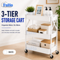 🇸🇬READY STOCK🇸🇬 FuHo Kitchen Foldable Storage Trolley Rack | 3 Level Storage Trolley | Kitchen Racks (HL0225)