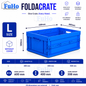 🇸🇬READY STOCK🇸🇬 FuHo Heavy Duty Collapsible Stackable Box | Industrial Box | Warehouse Box | Blue Crate (IND0001)