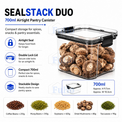 Fuho Seal Stack Airtight Food Container, Leak-Proof (15 Sizes)