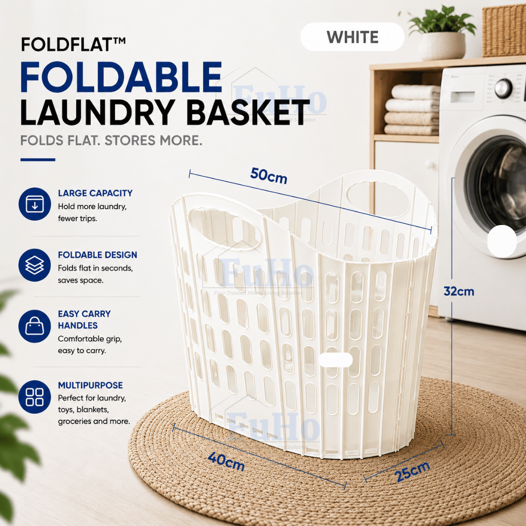 🇸🇬READY STOCK🇸🇬 FuHo Collapsible Laundry Basket || Strong Material Basket || 4 Colors Basket