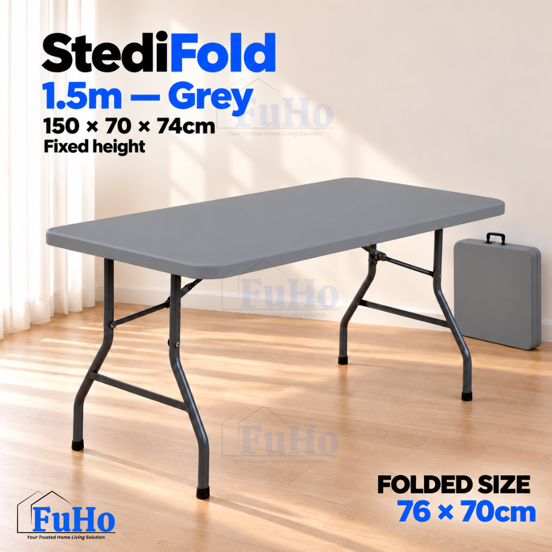 Fuho Foldable Table, Portable Indoor & Outdoor (1.2m, 1.5m, 1.8m)