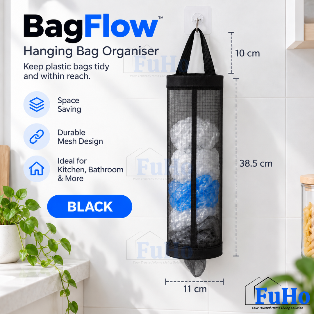 Fuho BagFlow Plastic Bag Holder & Dispenser for Kitchen (3 Colours)