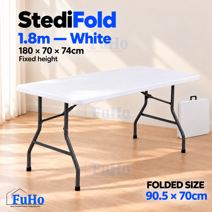 Fuho Foldable Table, Portable Indoor & Outdoor (1.2m, 1.5m, 1.8m)