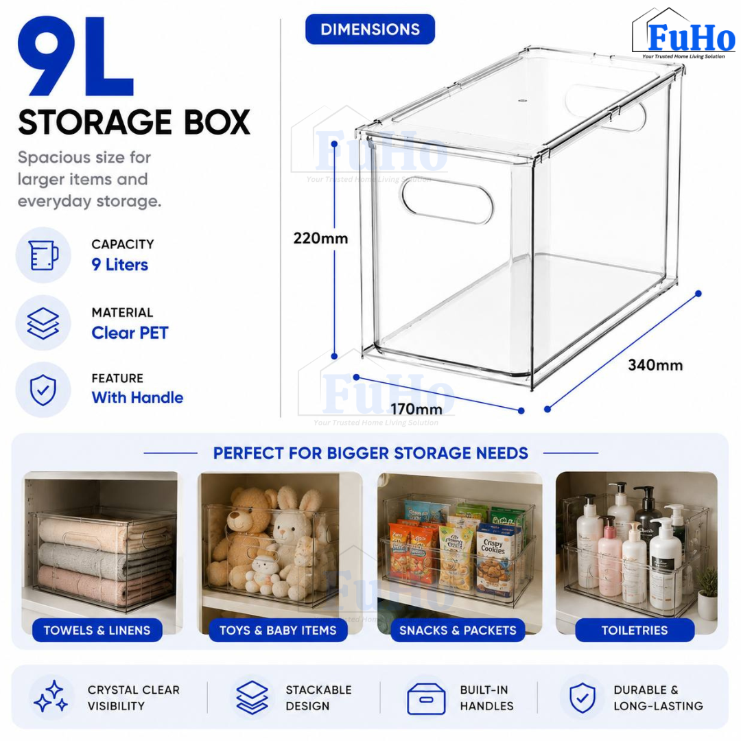 🇸🇬READY STOCK🇸🇬 FuHo Fridge Kitchen Storage Box Organizers | Storage Containers | Beverage | Kitchen Cabinet (KIT0030)
