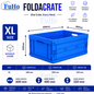 🇸🇬READY STOCK🇸🇬 FuHo Heavy Duty Collapsible Stackable Box | Industrial Box | Warehouse Box | Blue Crate (IND0001)