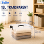 🔥(LOWEST PRICE) Fuho Transparent Storage Box | Plastic Container | Stackable Box (HL001)