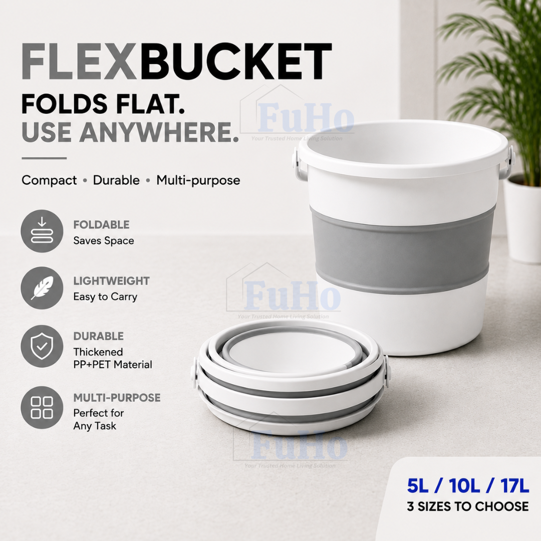🇸🇬READY STOCK🇸🇬 Fuho Collapsible Bucket | Collapsible Pail | Portable Foldable Bucket Water Pail | Car Wash (HL0165)