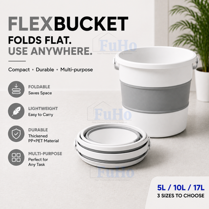 Fuho Collapsible Bucket, Foldable & Portable (4.6L, 10L, 16.8L)
