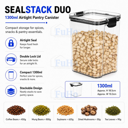 Fuho Seal Stack Airtight Food Container, Leak-Proof (15 Sizes)