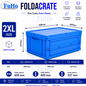 🇸🇬READY STOCK🇸🇬 FuHo Heavy Duty Collapsible Stackable Box | Industrial Box | Warehouse Box | Blue Crate (IND0001)