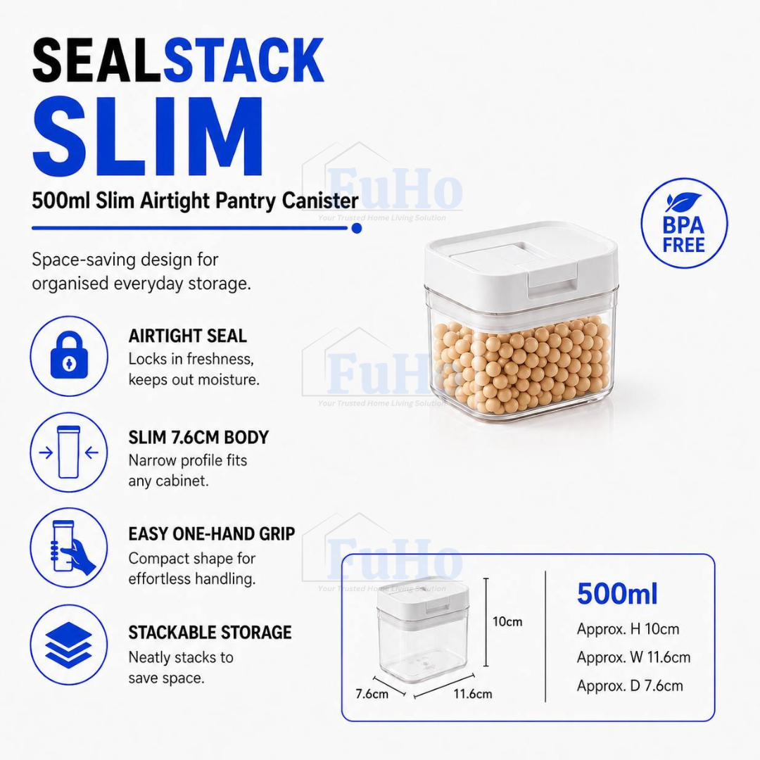 Fuho Seal Stack Airtight Food Container, Leak-Proof (15 Sizes)