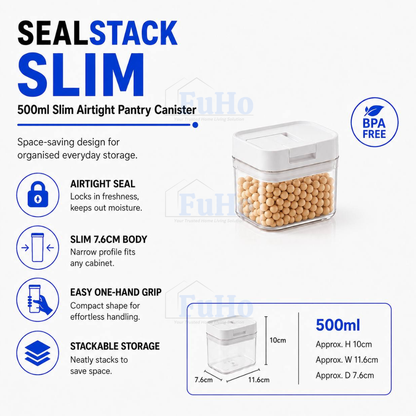 Fuho Seal Stack Airtight Food Container, Leak-Proof (15 Sizes)