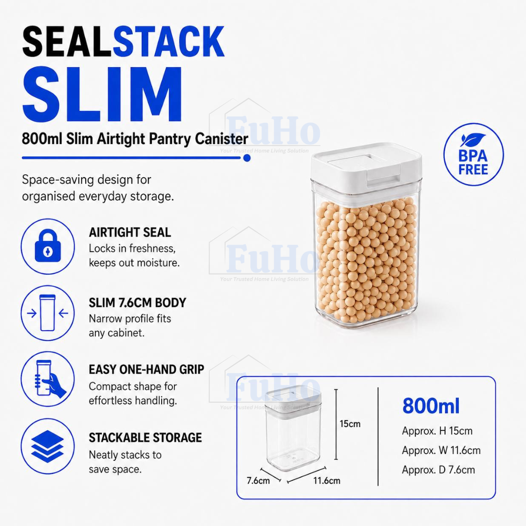 Fuho Seal Stack Airtight Food Container, Leak-Proof (15 Sizes)