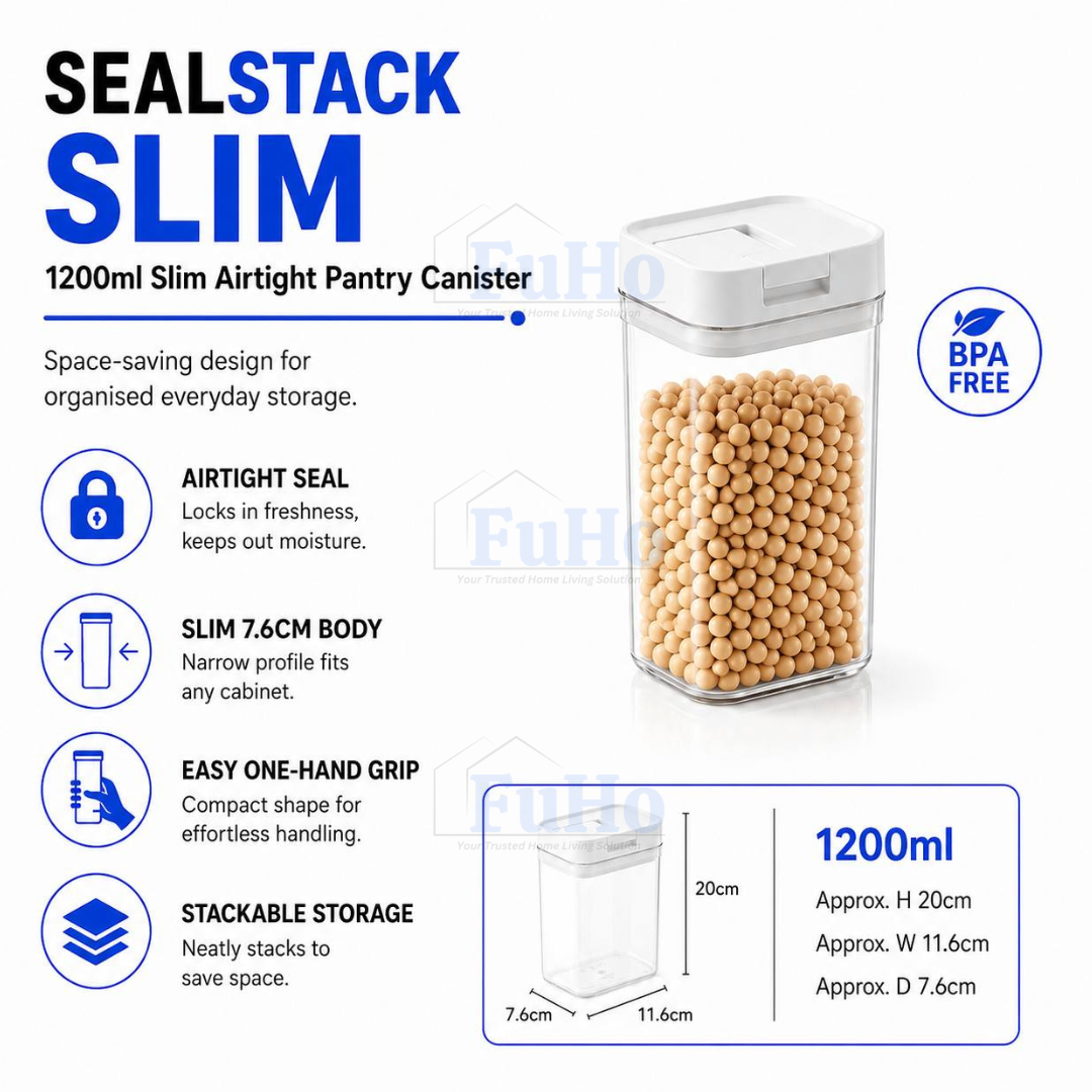 Fuho Seal Stack Airtight Food Container, Leak-Proof (15 Sizes)