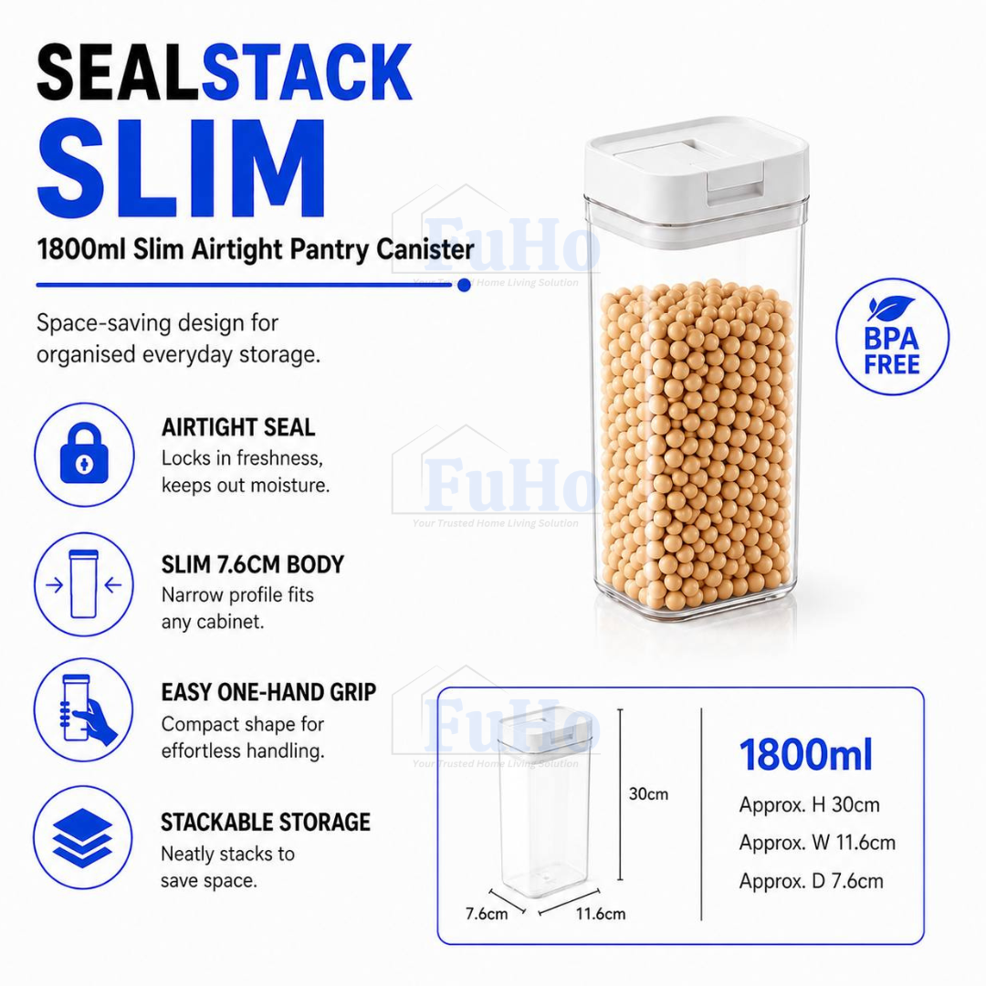 Fuho Seal Stack Airtight Food Container, Leak-Proof (15 Sizes)