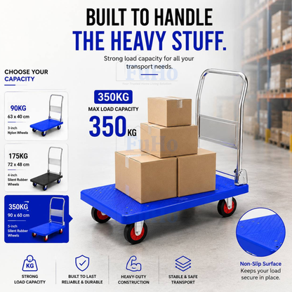 Fuho Heavy-Duty Foldable Platform Trolley (90kg, 175kg, 350kg)