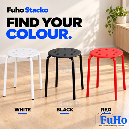 Fuho Stacko Plastic Stool with Metal Legs (HL0322)