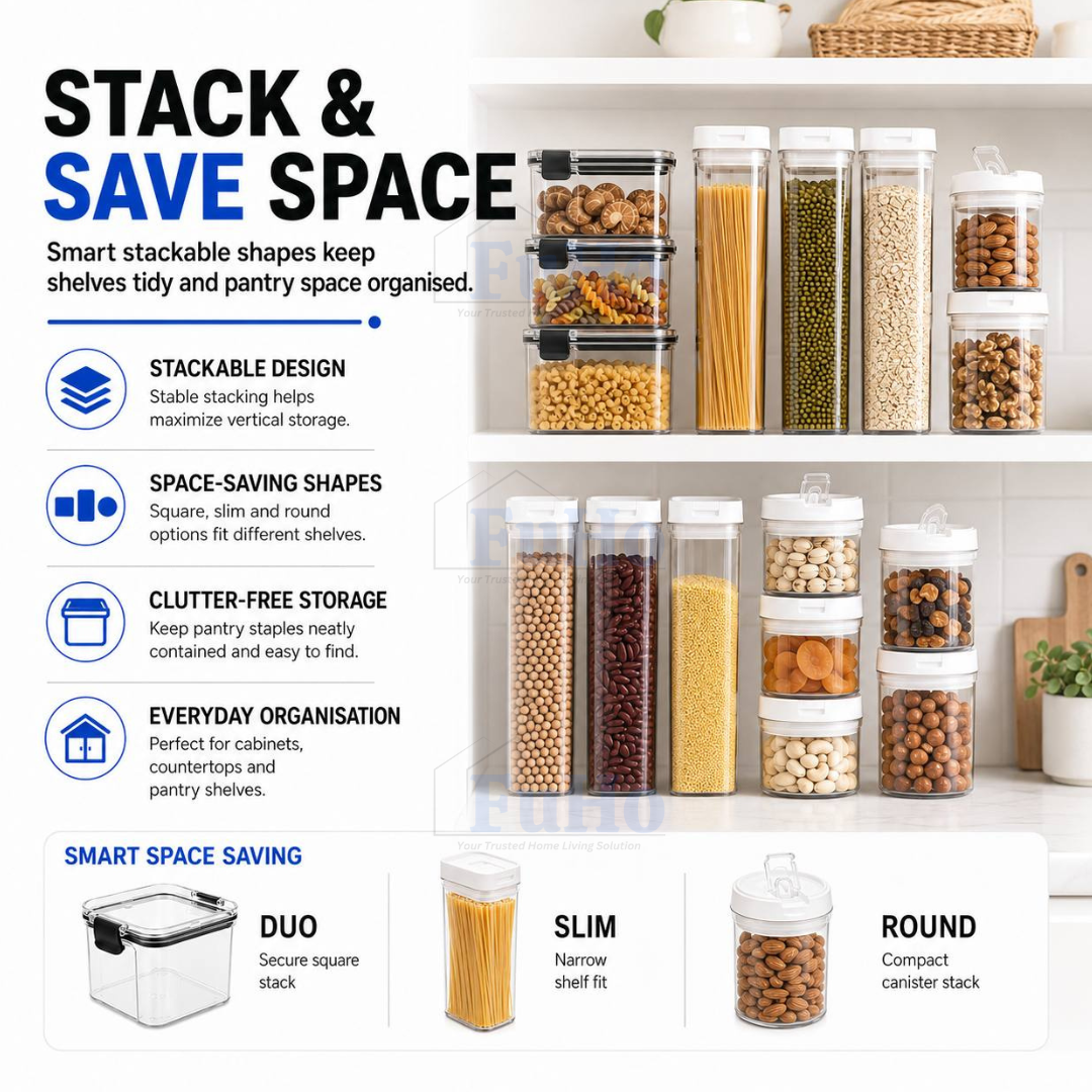 Fuho Seal Stack Airtight Food Container, Leak-Proof (15 Sizes)