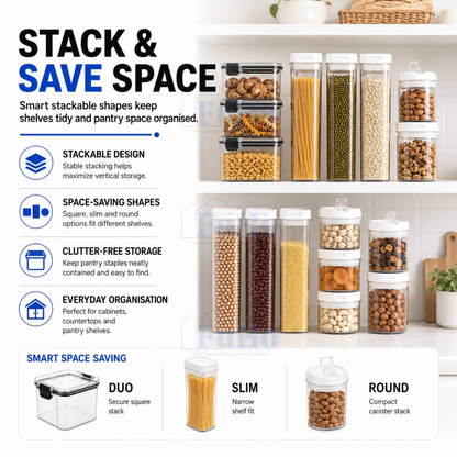 Fuho Seal Stack Airtight Food Container, Leak-Proof (15 Sizes)