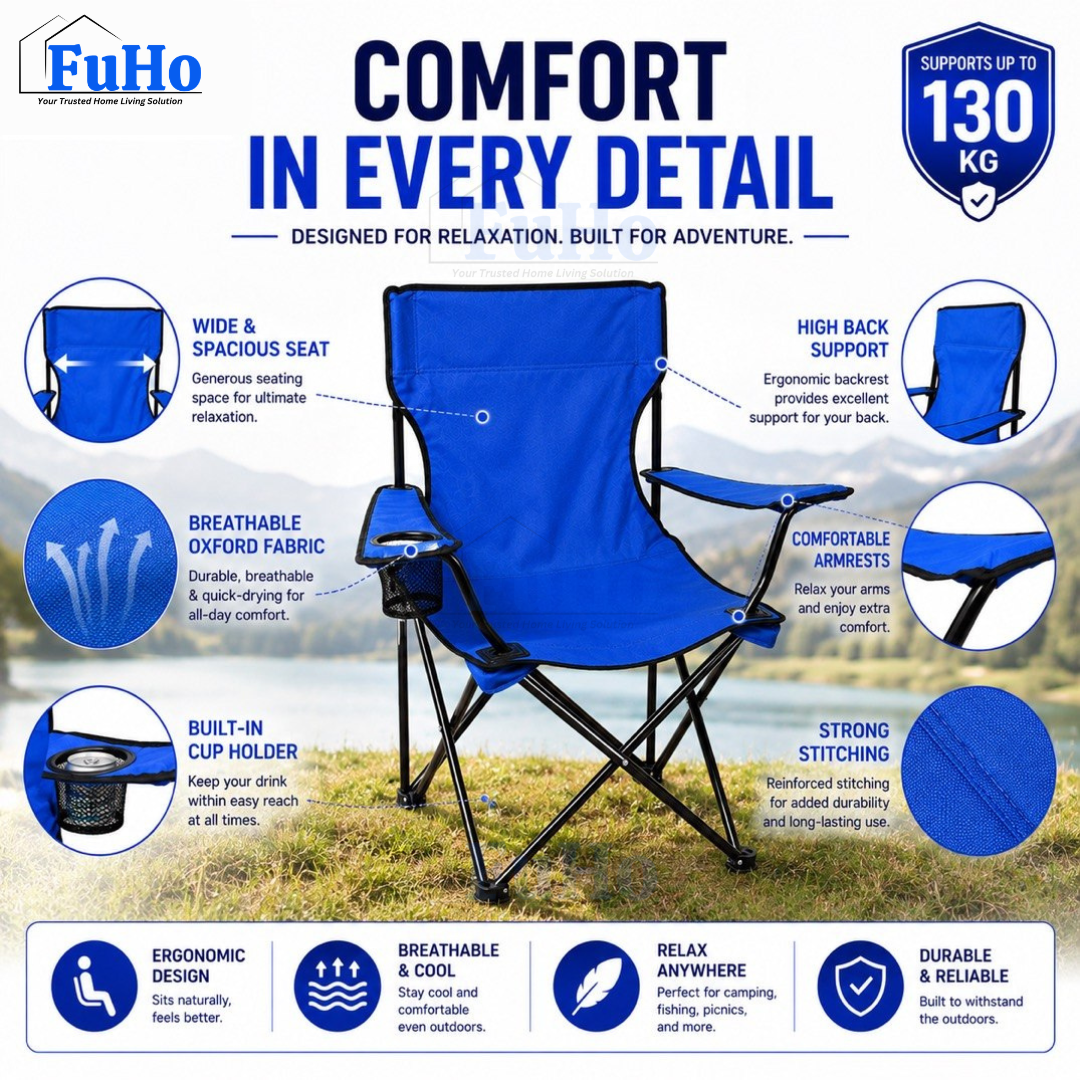 🇸🇬READY STOCK🇸🇬 FuHo Foldable Bench Chair | Outdoor Chair | Camping Chair | Hiking Chair | Portable Chair (HL0212)
