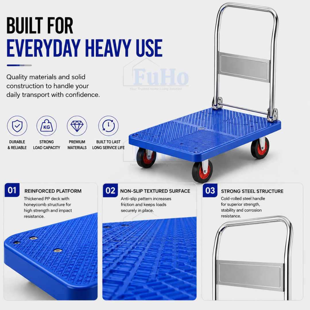 Fuho Heavy-Duty Foldable Platform Trolley (90kg, 175kg, 350kg)