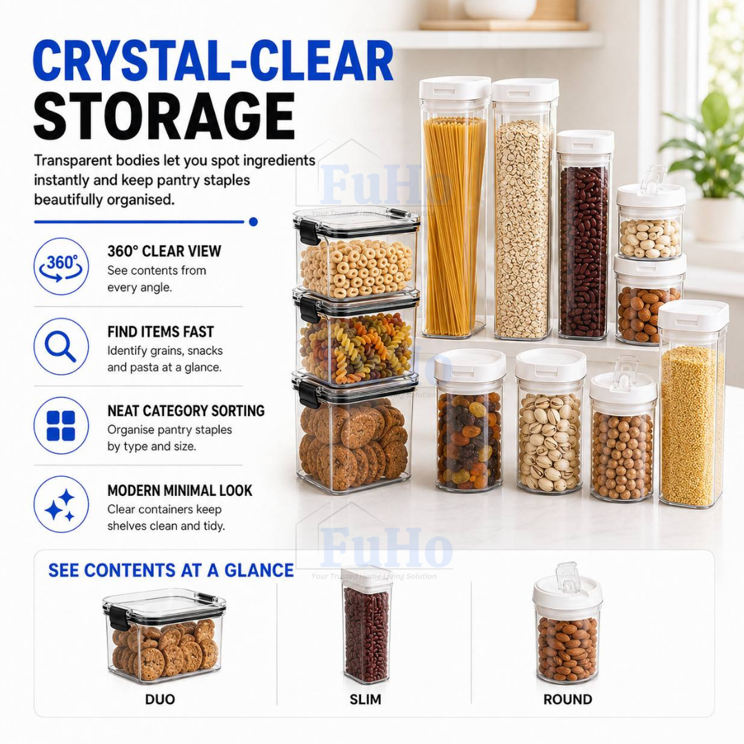 Fuho Seal Stack Airtight Food Container, Leak-Proof (15 Sizes)
