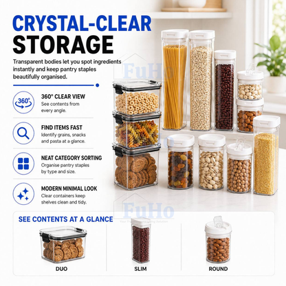 Fuho Seal Stack Airtight Food Container, Leak-Proof (15 Sizes)
