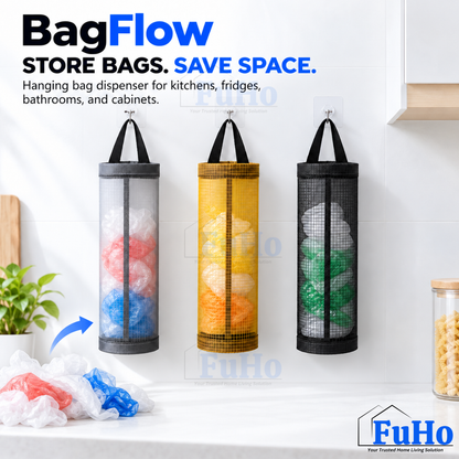 Fuho BagFlow Plastic Bag Holder & Dispenser for Kitchen (3 Colours)
