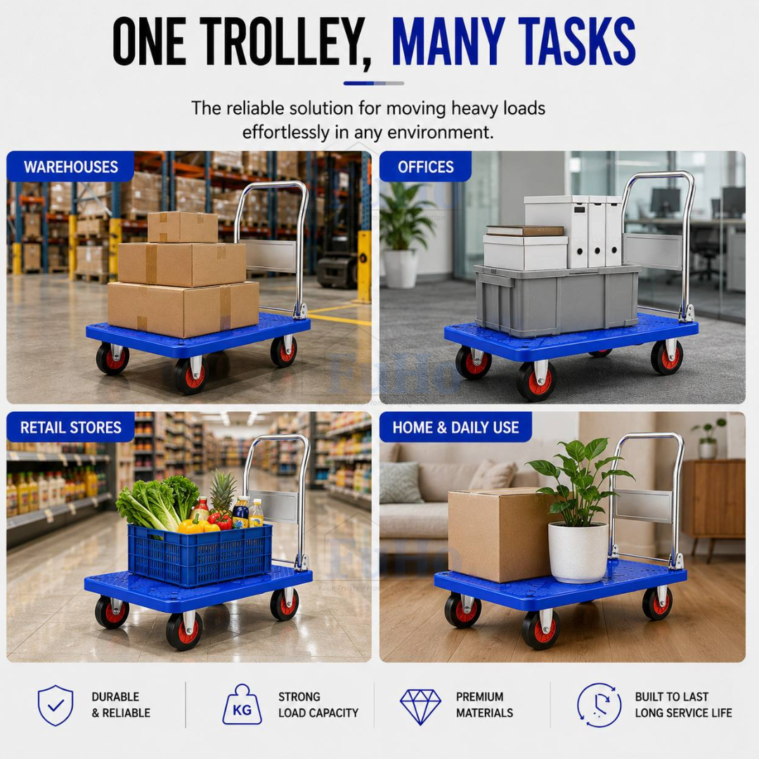 Fuho Heavy-Duty Foldable Platform Trolley (90kg, 175kg, 350kg)