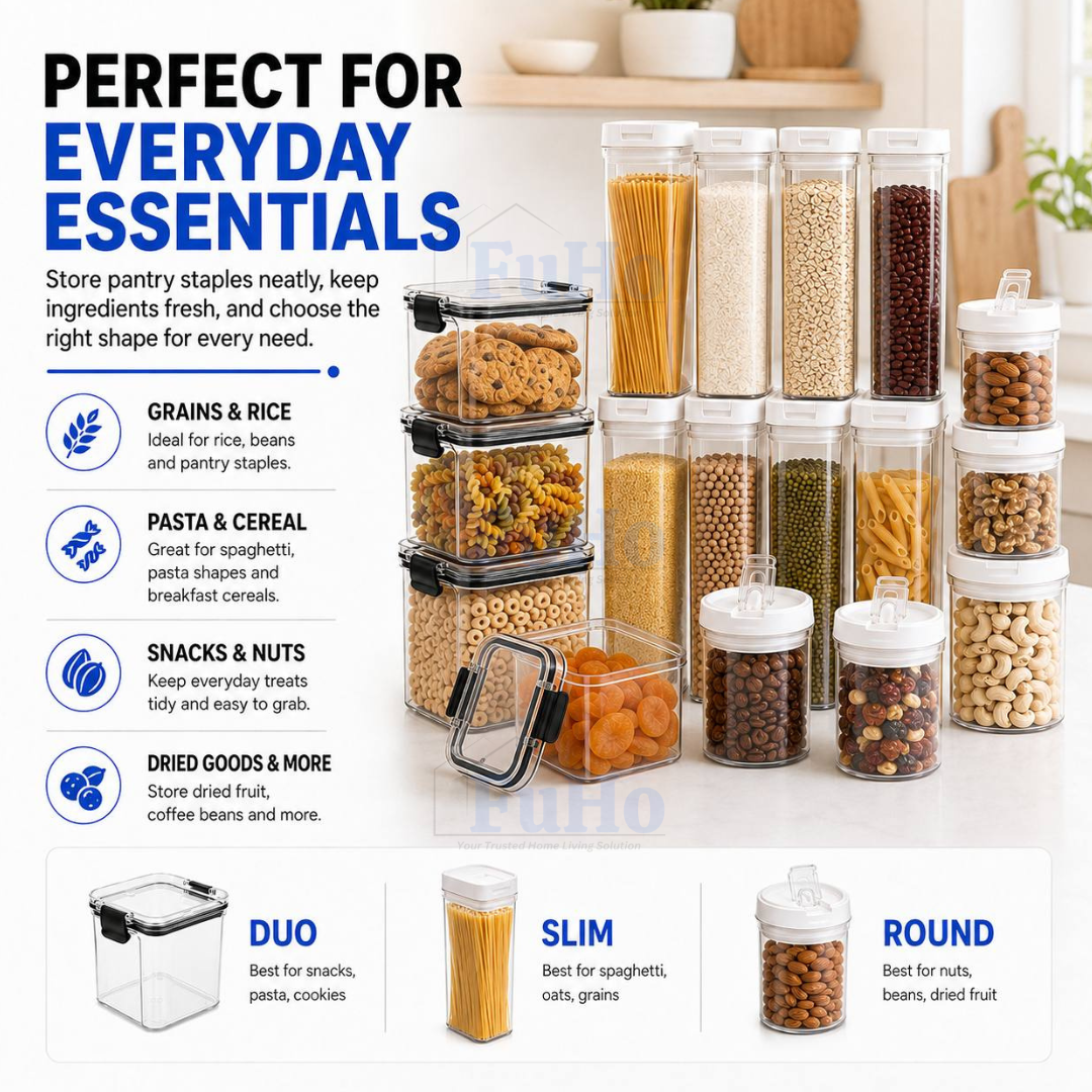 Fuho Seal Stack Airtight Food Container, Leak-Proof (15 Sizes)
