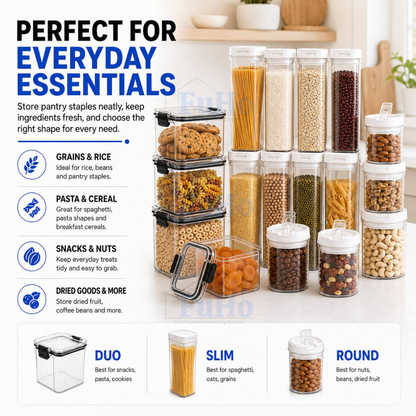 Fuho Seal Stack Airtight Food Container, Leak-Proof (15 Sizes)
