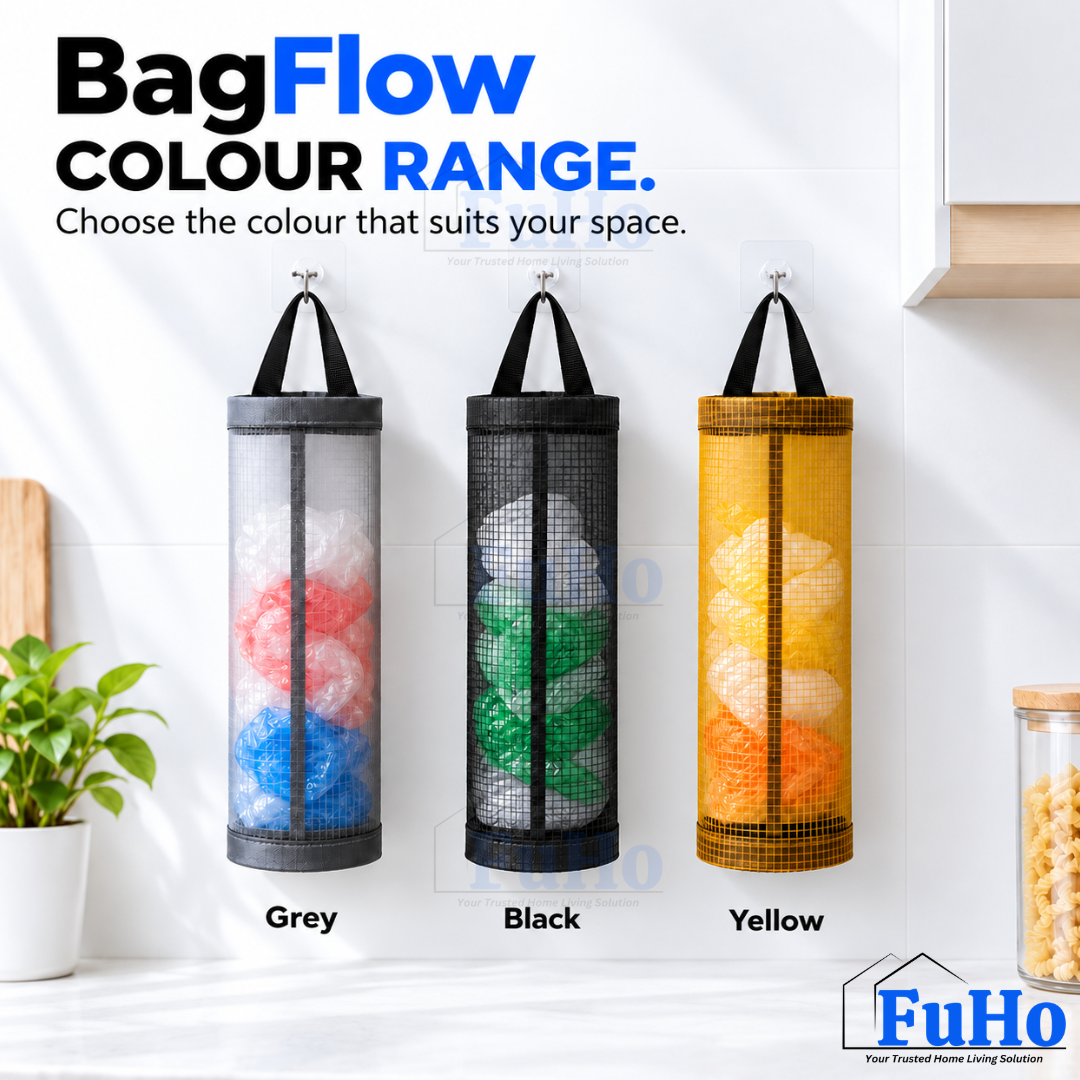 Fuho BagFlow Plastic Bag Holder & Dispenser for Kitchen (3 Colours)