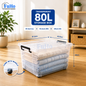 Fuho Transparent Storage Box With Wheel | Plastic Container | Stackable Box | Storage Box (HL0005)