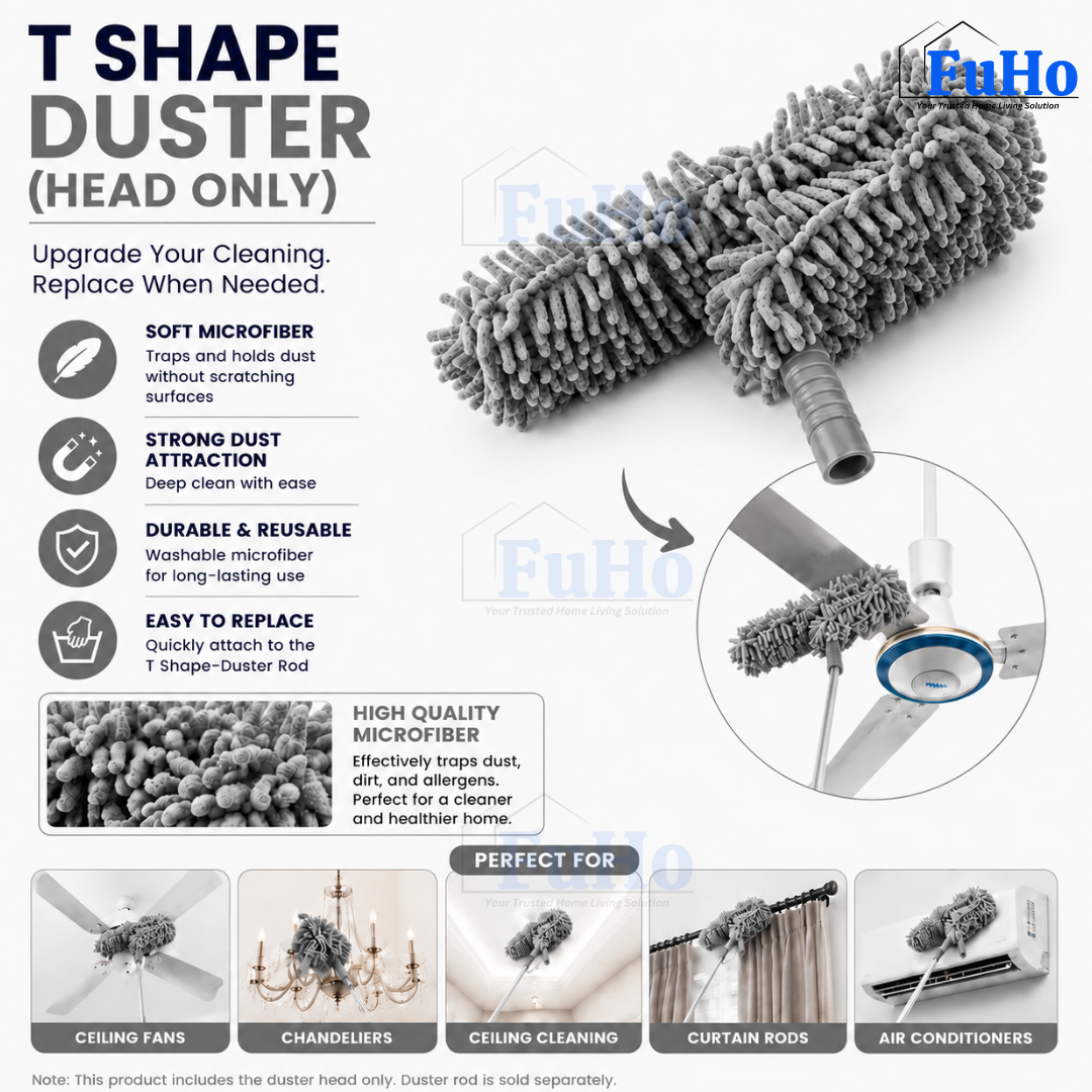 🇸🇬READY STOCK🇸🇬 FuHo Ceiling Fan Duster | Feather Duster | Adjustable Duster | Washable Duster | Telescopic (HL0226)