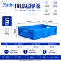🇸🇬READY STOCK🇸🇬 FuHo Heavy Duty Collapsible Stackable Box | Industrial Box | Warehouse Box | Blue Crate (IND0001)