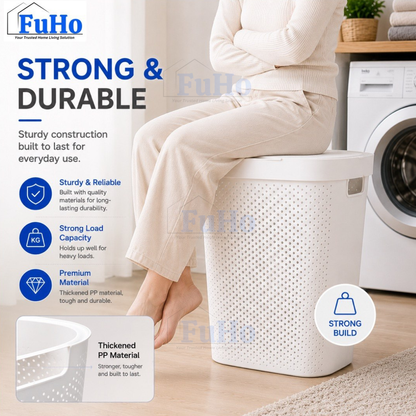 🇸🇬READY STOCK🇸🇬 Fuho Large Capacity Laundry Basket || 55L-70L || Ventilation Basket || Strong material