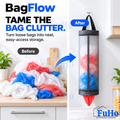 Fuho BagFlow Plastic Bag Holder & Dispenser for Kitchen (3 Colours)