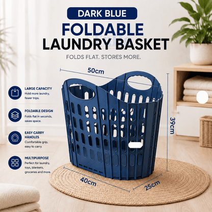 Fuho Collapsible Laundry Basket, Space-Saving