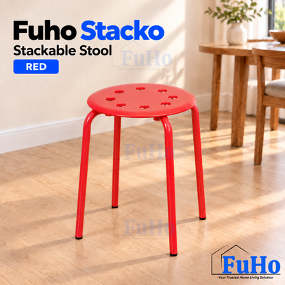 Fuho Stacko Plastic Stool with Metal Legs (HL0322)