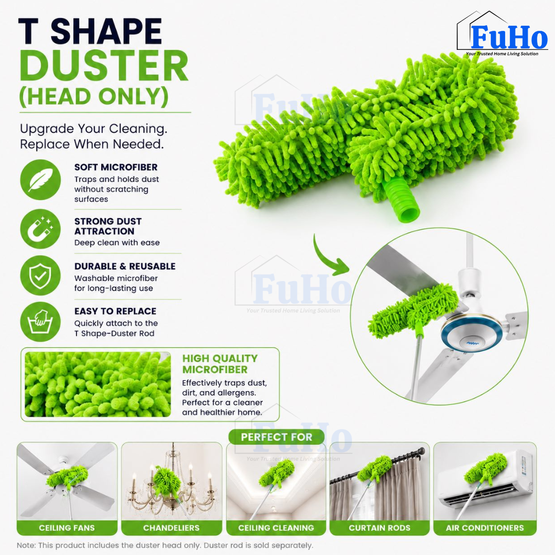 🇸🇬READY STOCK🇸🇬 FuHo Ceiling Fan Duster | Feather Duster | Adjustable Duster | Washable Duster | Telescopic (HL0226)