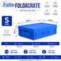 🇸🇬READY STOCK🇸🇬 FuHo Heavy Duty Collapsible Stackable Box | Industrial Box | Warehouse Box | Blue Crate (IND0001)
